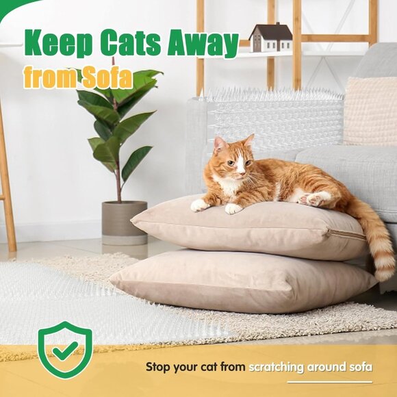 Zipcase Cat Repellent Scat Mat 16" X 13" For Cats & Birds 16 Pack Indoor Outdoor - Picture 3 of 10